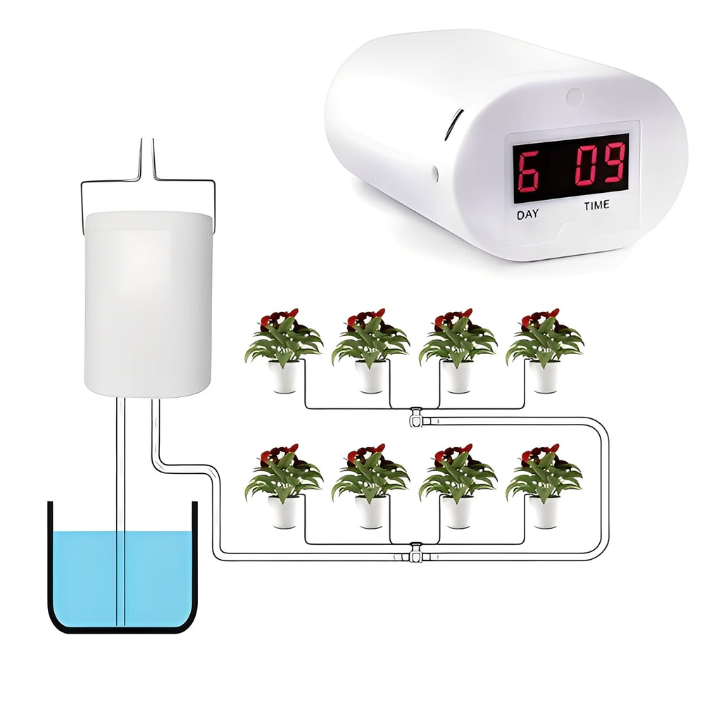 Smart Plant Watering Pump Timer with LCD Display & USB Rechargeable - Automatic Irrigation System