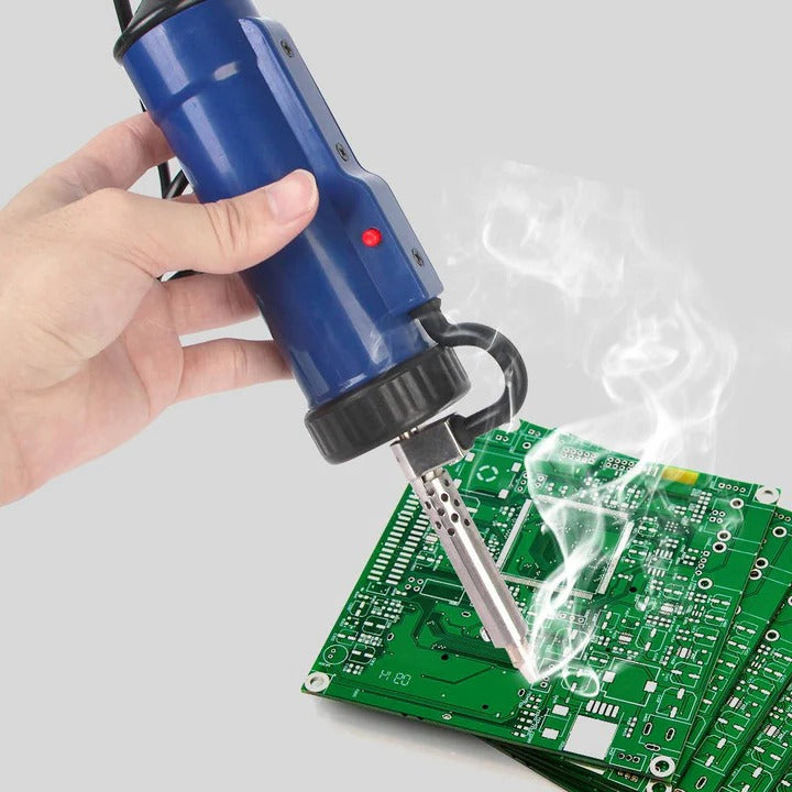 Professional Electric Desoldering Tool with Trigger Control & 3 Interchangeable Nozzles for Precision Solder Removal