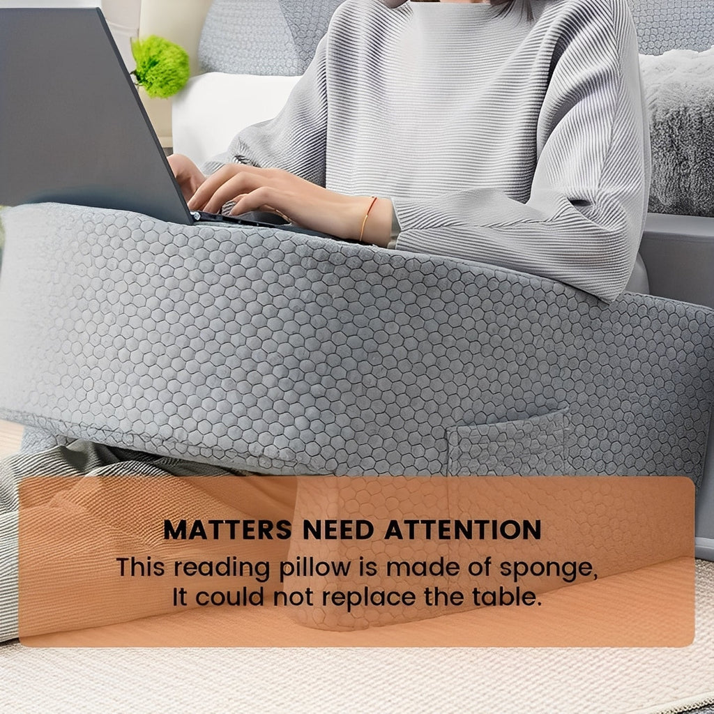 Comfortable Memory Foam Reading Pillow with Washable Cover - Perfect for Reading, Relaxing, and Support