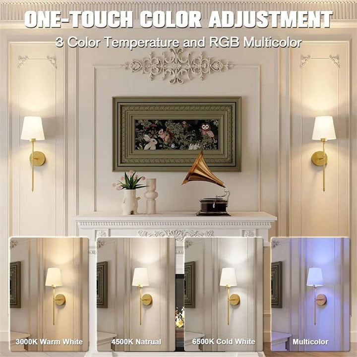Set of 2 Cordless Wall Mounted Lights - Stylish & Versatile Lighting Solution