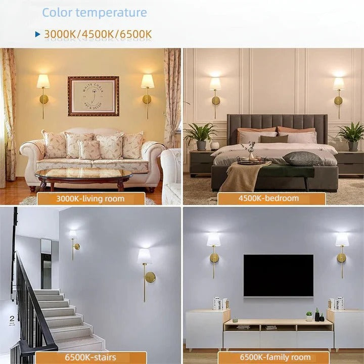 Set of 2 Cordless Wall Mounted Lights - Stylish & Versatile Lighting Solution