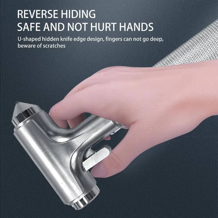 3-Pack Car Safety Hammer with Tungsten Steel Tip & Seatbelt Cutter - Emergency Escape Tool for Vehicle Safety