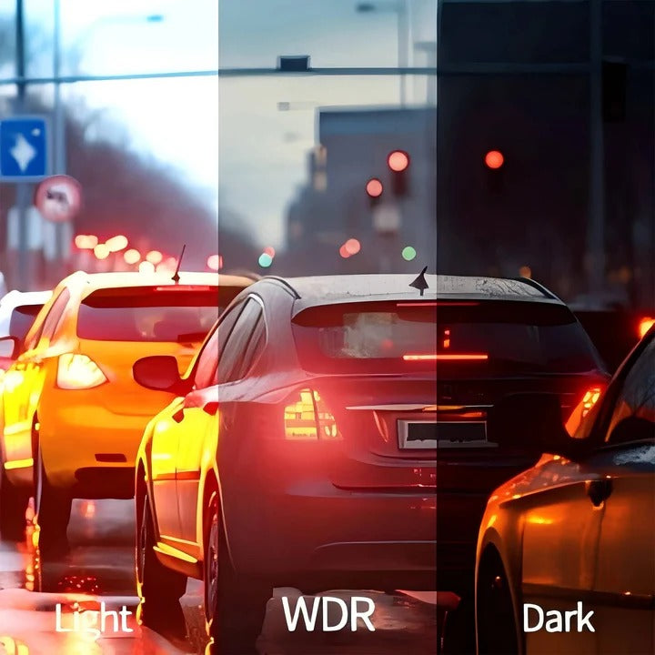 4-Channel Dash Cam with Front & Rear Cameras, WiFi Connectivity - High-Definition Video Recording & Night Vision