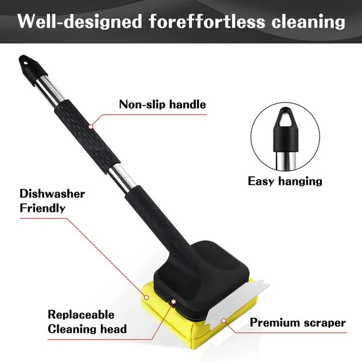 Premium Barbecue Grill Brush with Steam Cleaning Feature & Integrated Scraper Tool for Effortless Cleaning