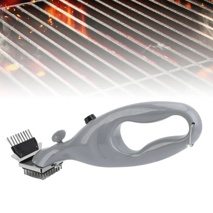 Heavy-Duty Steam Cleaning Brush for Barbecue Grills - Stainless Steel Bristles for Deep Cleaning & Durability