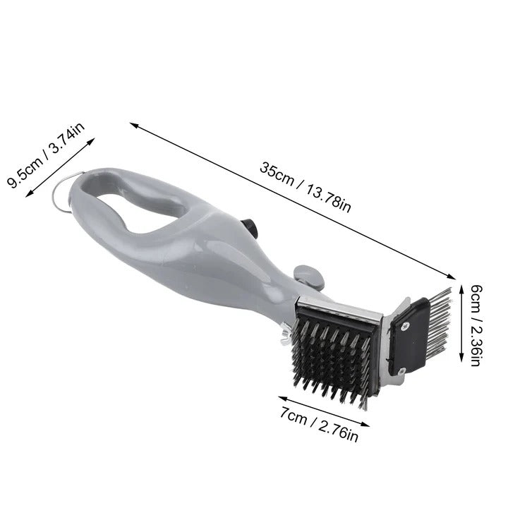 Heavy-Duty Steam Cleaning Brush for Barbecue Grills - Stainless Steel Bristles for Deep Cleaning & Durability