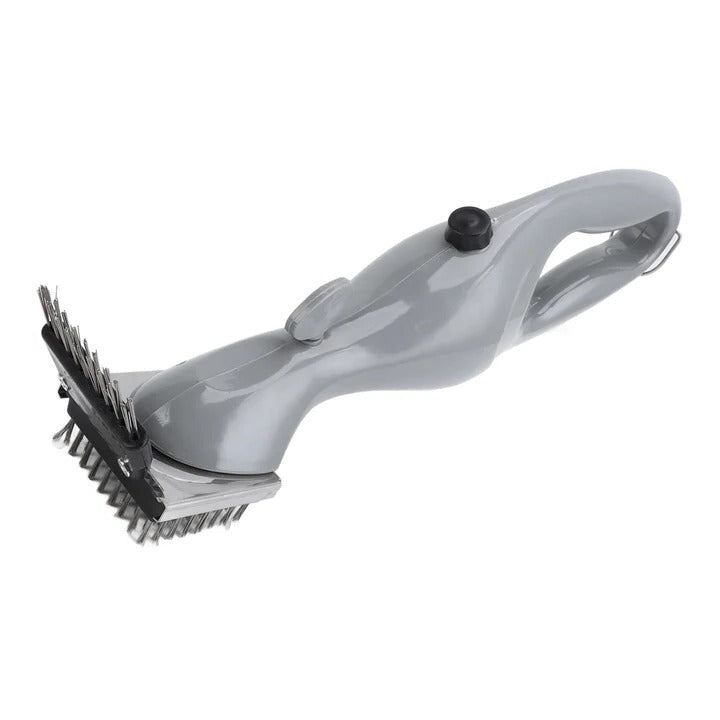 Heavy-Duty Steam Cleaning Brush for Barbecue Grills - Stainless Steel Bristles for Deep Cleaning & Durability