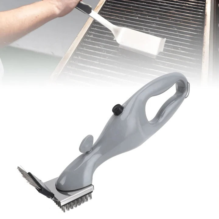 Heavy-Duty Steam Cleaning Brush for Barbecue Grills - Stainless Steel Bristles for Deep Cleaning & Durability