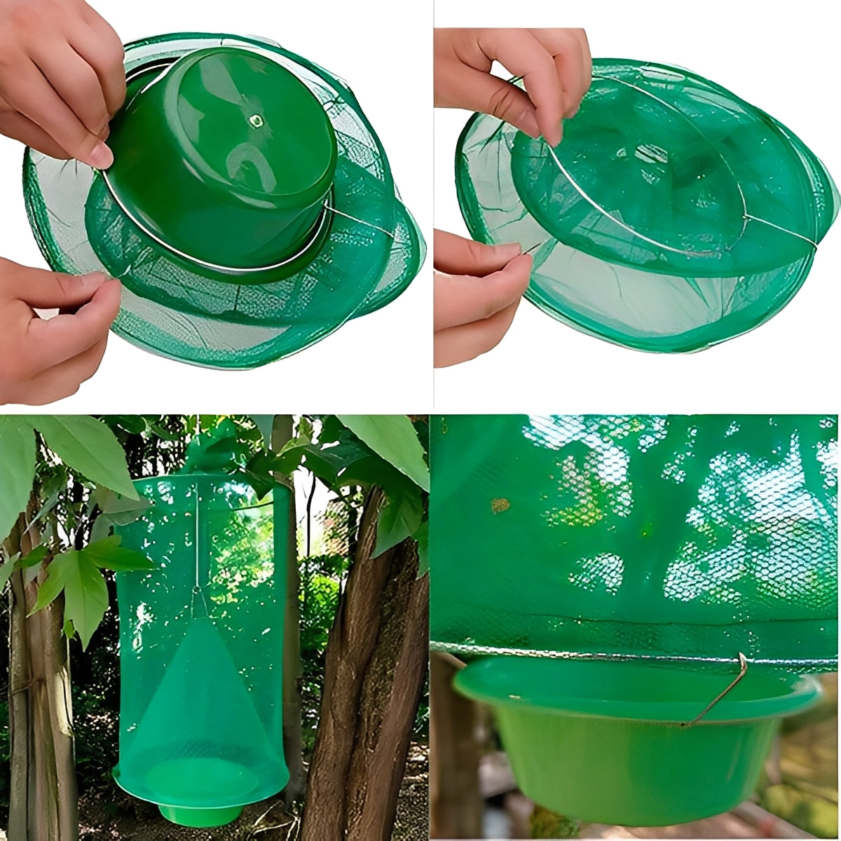 Eco-Friendly Reusable Outdoor Fly Trap Device - Washable & Easy to Clean for Effective Insect Control