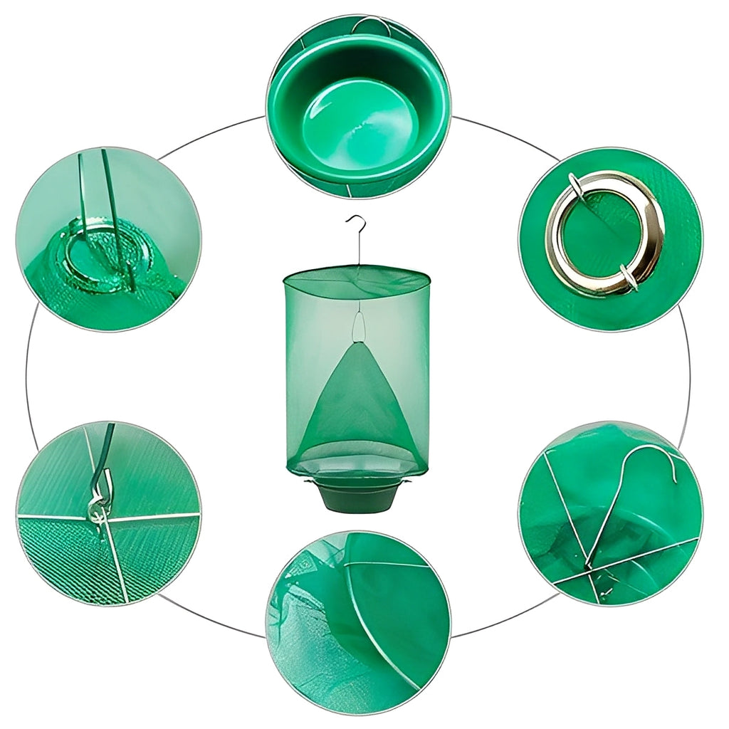 Eco-Friendly Reusable Outdoor Fly Trap Device - Washable & Easy to Clean for Effective Insect Control