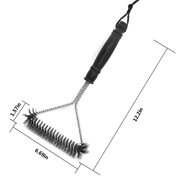 Premium BBQ Grill Cleaning Brush - Durable Stainless Steel Bristles for Effortless Grilling Maintenance