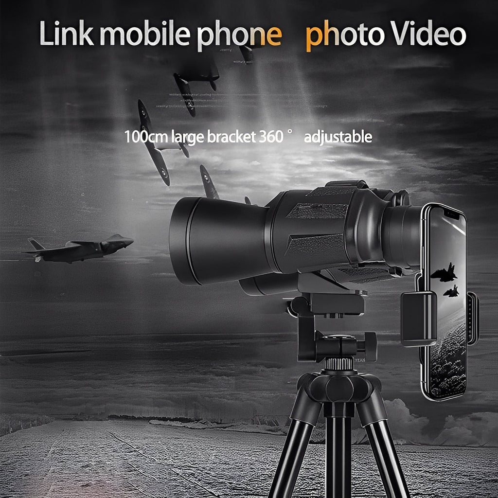 High-Performance Binoculars with Adjustable Focus & Smartphone Adapter for Stunning Photos
