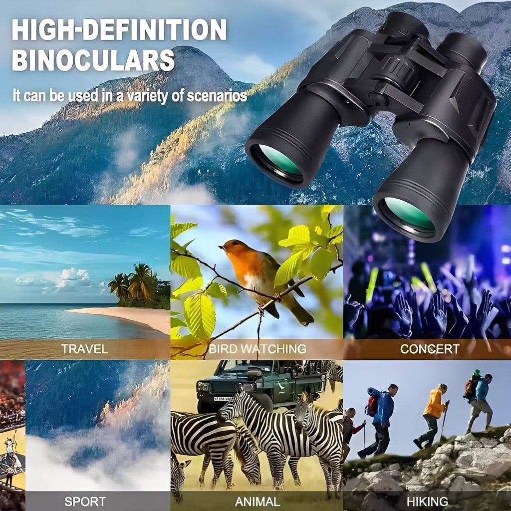 High-Performance Binoculars with Adjustable Focus & Smartphone Adapter for Stunning Photos