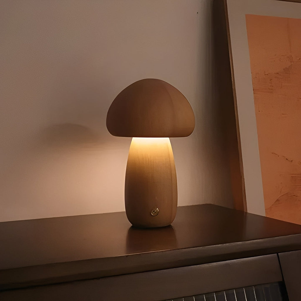 LED Mushroom Night Light & Bedside Lamp - Soft Glow, Adjustable Brightness, Perfect for Kids & Nursery Decor