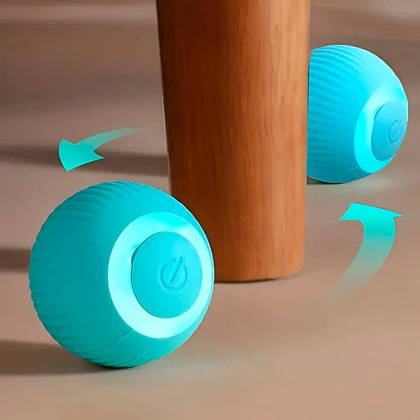 USB Rechargeable Automatic Rolling Pet Ball for Cats & Dogs - Interactive Toy for Active Play