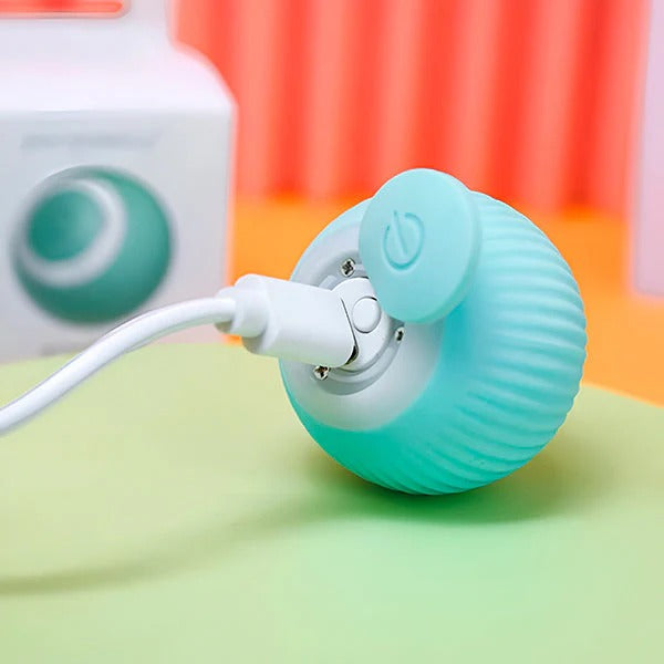 USB Rechargeable Automatic Rolling Pet Ball for Cats & Dogs - Interactive Toy for Active Play