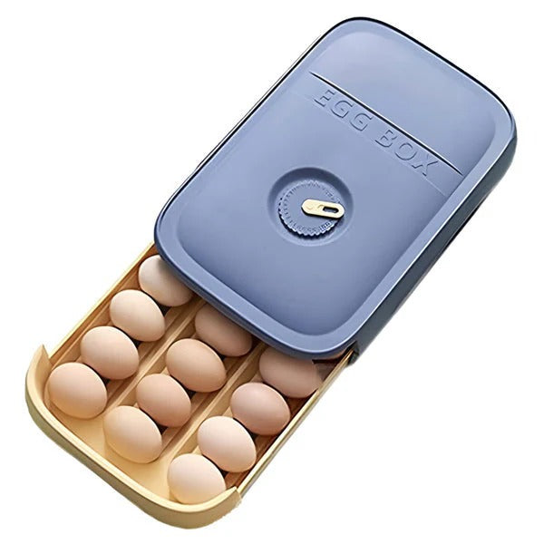 Stackable Egg Tray & Storage Container - Space-Saving Organizer for Fresh Eggs - Durable, BPA-Free Plastic Design