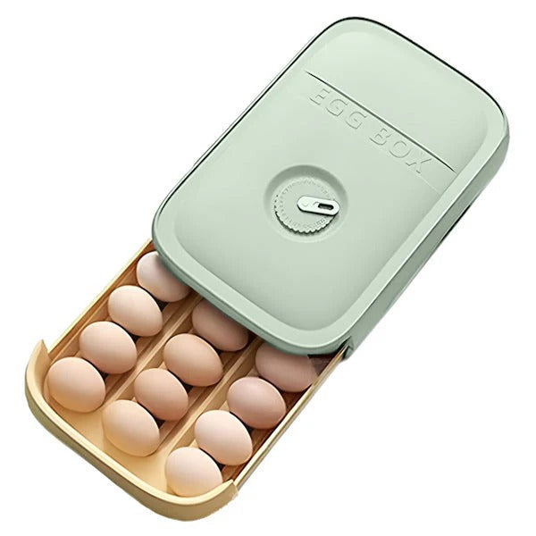 Stackable Egg Tray & Storage Container - Space-Saving Organizer for Fresh Eggs - Durable, BPA-Free Plastic Design