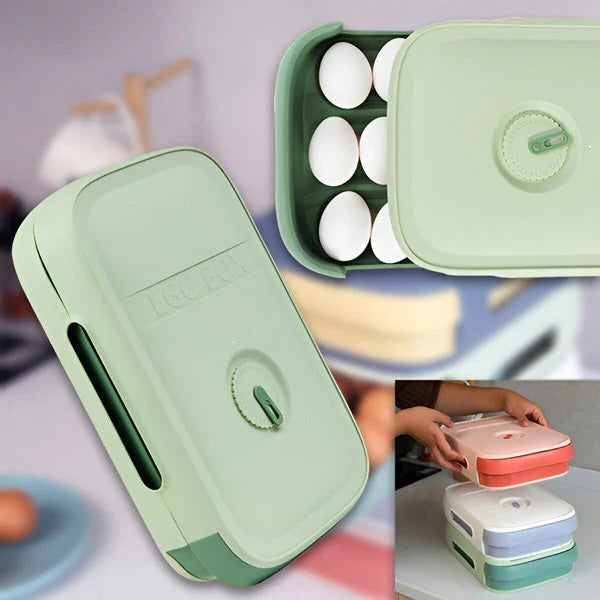 Stackable Egg Tray & Storage Container - Space-Saving Organizer for Fresh Eggs - Durable, BPA-Free Plastic Design