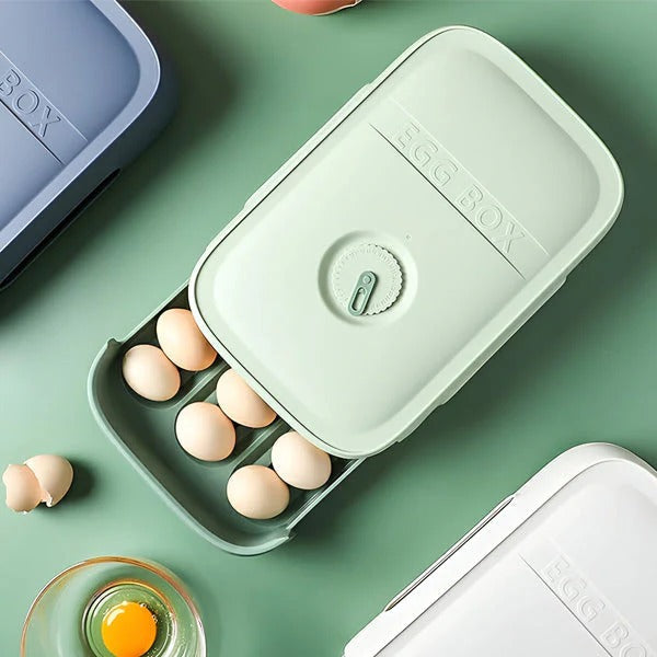 Stackable Egg Tray & Storage Container - Space-Saving Organizer for Fresh Eggs - Durable, BPA-Free Plastic Design