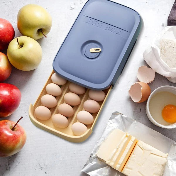 Stackable Egg Tray & Storage Container - Space-Saving Organizer for Fresh Eggs - Durable, BPA-Free Plastic Design