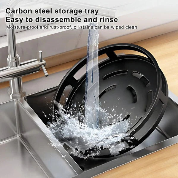 3-Tier Swivel Metal Organizer - Versatile Storage Solution for Home & Office