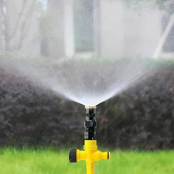 360-Degree Rotating Garden Sprinkler - Adjustable Lawn Irrigation System for Even Watering