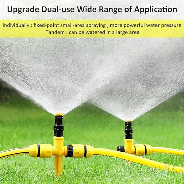 360-Degree Rotating Garden Sprinkler - Adjustable Lawn Irrigation System for Even Watering