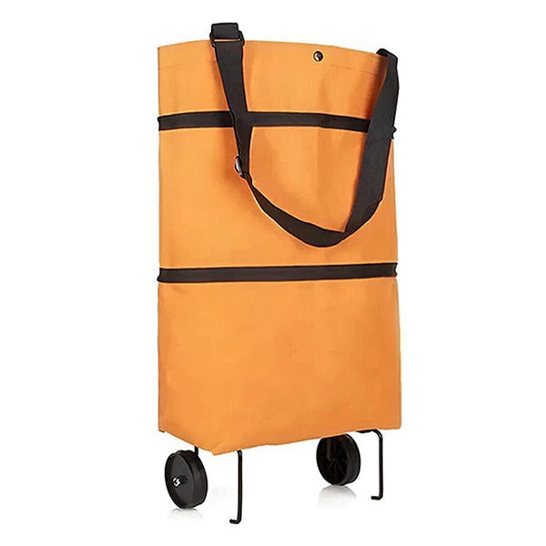 Compact Foldable Shopping Cart - Portable & Easy Storage Solution for Groceries & Essentials
