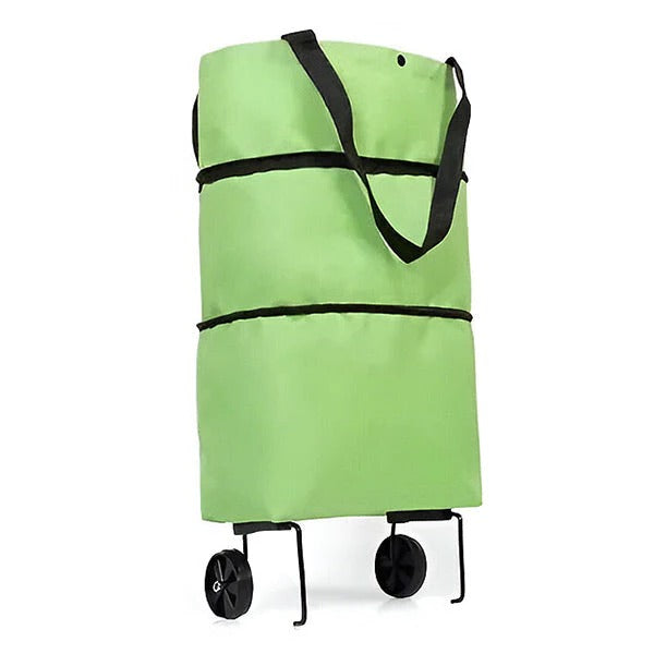 Compact Foldable Shopping Cart - Portable & Easy Storage Solution for Groceries & Essentials