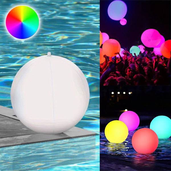 Color Changing LED Inflatable Pool Light - Waterproof & Floating Outdoor Decor for Pools, Hot Tubs, and Parties