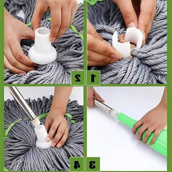 360° Rotating Self-Wringing Microfiber Floor Mop - Effortless Cleaning & Quick Drying