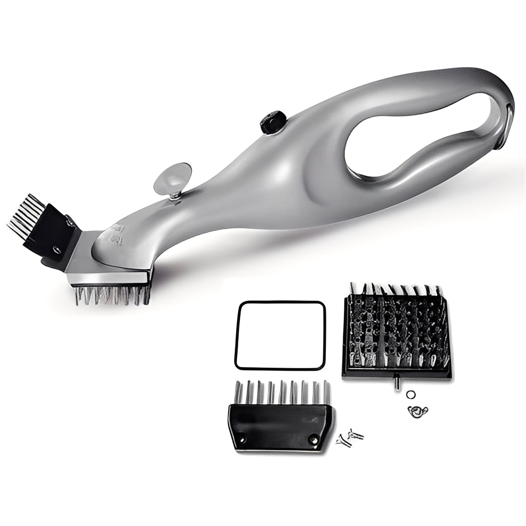 Premium Grill Cleaning Brush with Steam-Activated Design & Heavy-Duty Scraper - Effortless BBQ Maintenance