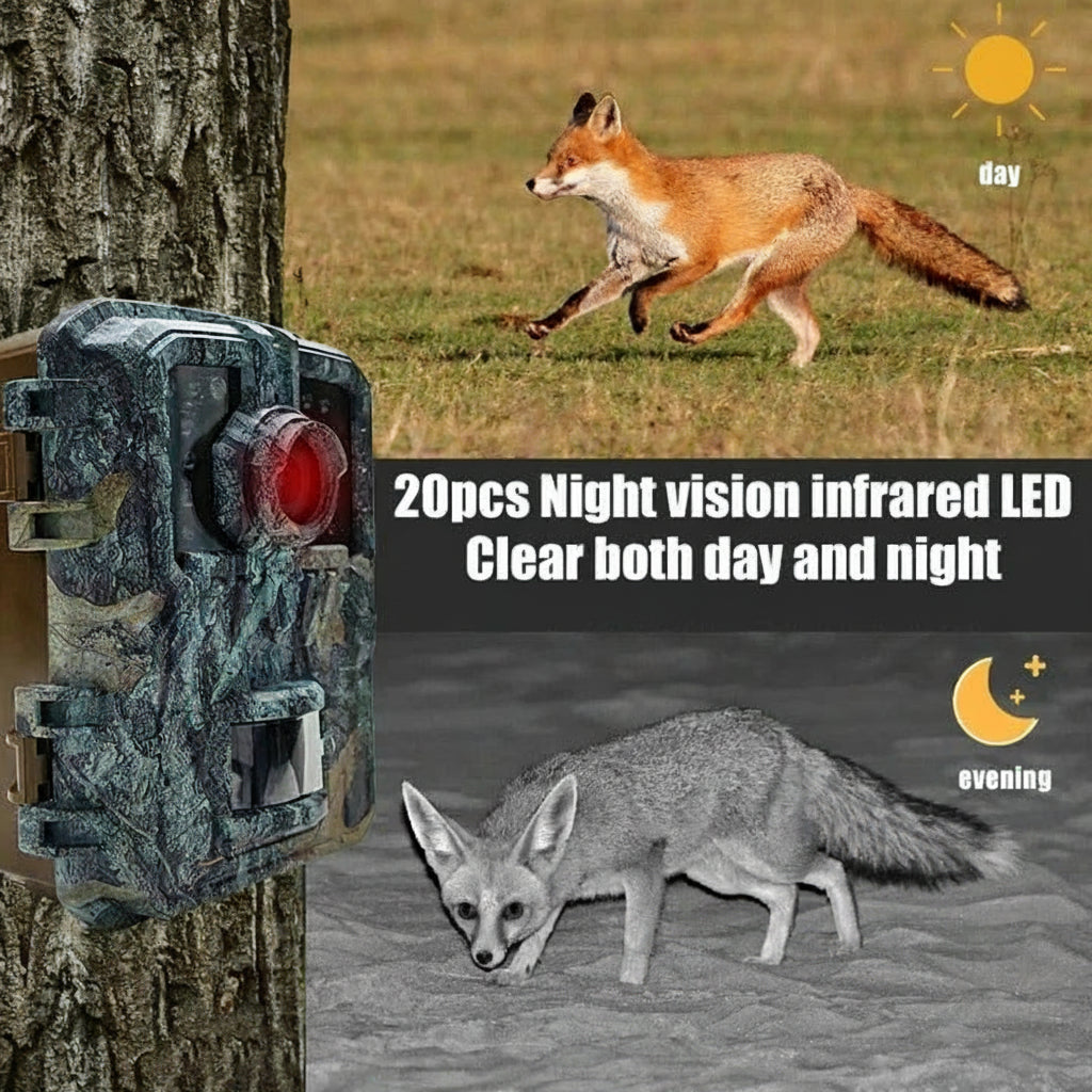 Compact Mini Trail Camera with Infrared Night Vision, Motion Detection & High-Resolution Imaging