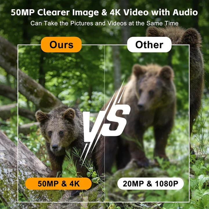 Solar Powered Trail Camera with Night Vision | Weatherproof Outdoor Wildlife Camera