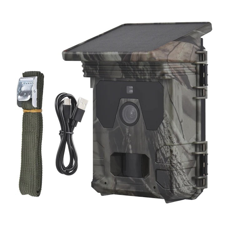 Solar Powered Trail Camera with Night Vision | Weatherproof Outdoor Wildlife Camera