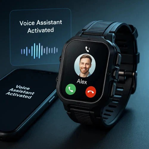 Bluetooth 5.0 Sports Watch - Smart Fitness Tracker with Heart Rate Monitor, Waterproof Design, and Multi-Sport Modes