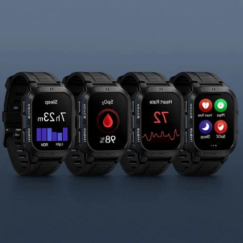 Bluetooth 5.0 Sports Watch - Smart Fitness Tracker with Heart Rate Monitor, Waterproof Design, and Multi-Sport Modes