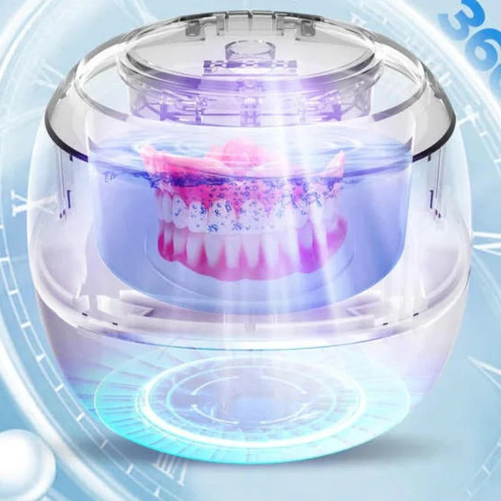Ultrasonic Denture Cleaner - 300ml Capacity Ultrasonic Cleaning Device for Effective Denture Care