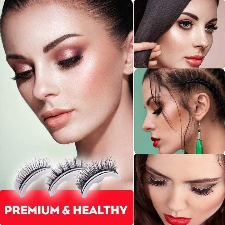 Self-Adhesive Eyelashes - Washable & Reusable, Easy Application for Stunning Lashes