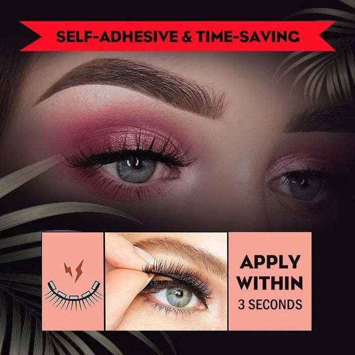 Self-Adhesive Eyelashes - Washable & Reusable, Easy Application for Stunning Lashes