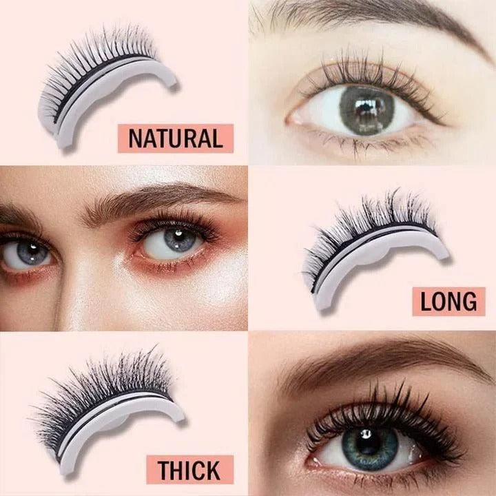 Self-Adhesive Eyelashes - Washable & Reusable, Easy Application for Stunning Lashes