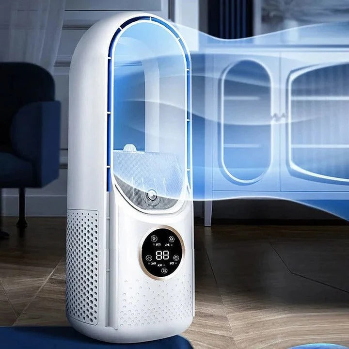 Portable Bladeless Fan with USB Power & 100ml Water Tank - Quiet, Safe, and Efficient Cooling Solution