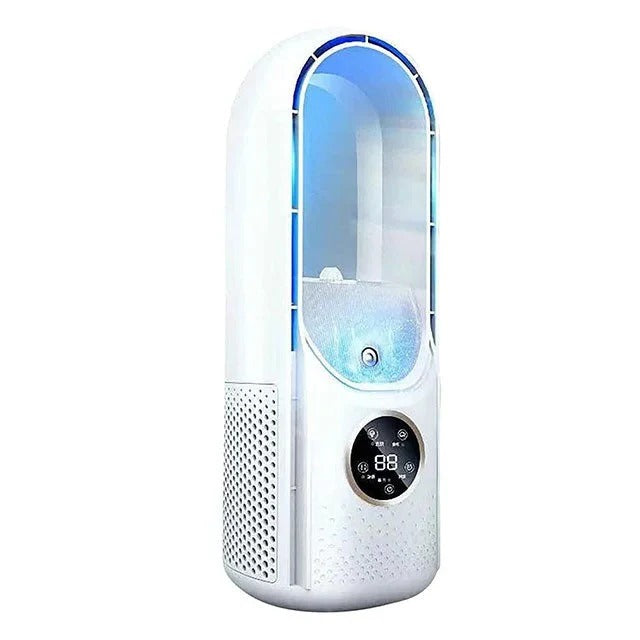 Portable Bladeless Fan with USB Power & 100ml Water Tank - Quiet, Safe, and Efficient Cooling Solution