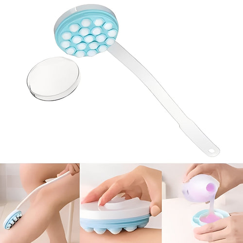 Adjustable Back Lotion Applicator with Roll-On Roller Head for Effortless Application