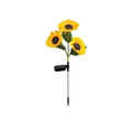 Sunflower Solar LED Garden Light - Durable Fabric Petals & Sturdy Iron Frame for Outdoor Decor
