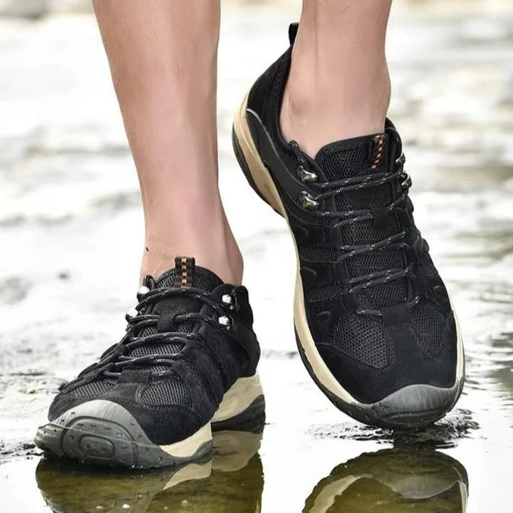 Women's Outdoor Hiking Shoes - Durable Leather Mesh Upper for Comfort and Performance