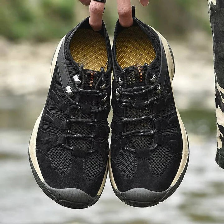 Women's Outdoor Hiking Shoes - Durable Leather Mesh Upper for Comfort and Performance