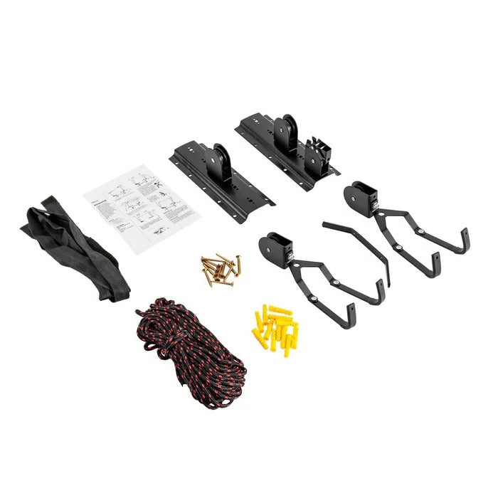 Heavy-Duty Ceiling Mounted Bicycle Hoist - Space-Saving Garage & Home Storage Solution