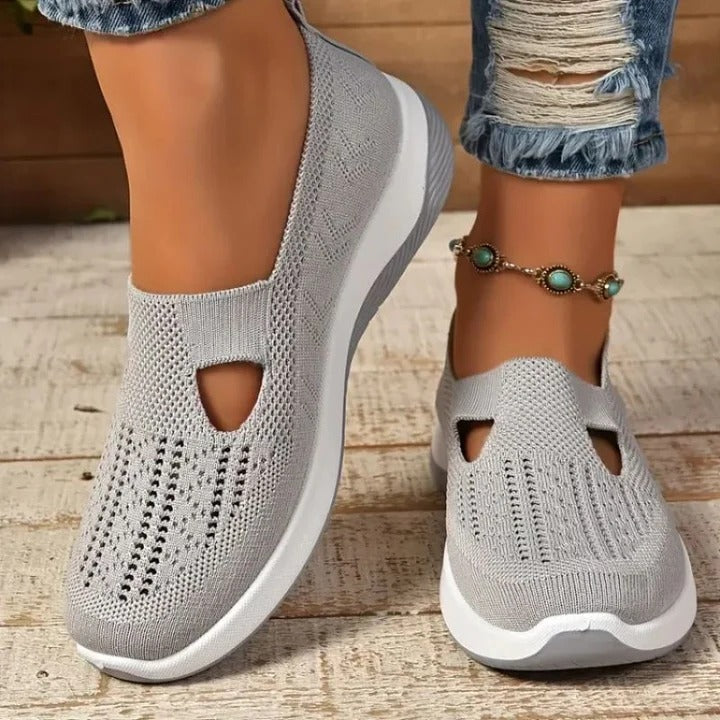 Women's Slip-On Mesh Sneakers - Breathable & Comfortable Athletic Shoes for Everyday Wear